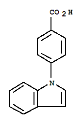 4-(1H-吲哚-1-基)苯甲酸結(jié)構(gòu)式_71935-16-5結(jié)構(gòu)式