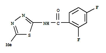 (9ci)-2,4-二氟-n-(5-甲基-1,3,4-噻二唑-2-基)-苯甲酰胺結構式_728009-78-7結構式