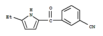 (9ci)-3-[(5-乙基-1H-吡咯-2-基)羰基]-苯甲腈結(jié)構(gòu)式_728010-37-5結(jié)構(gòu)式