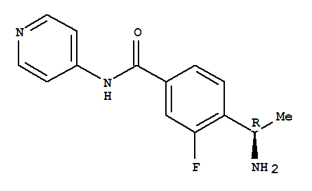 (r)-(9ci)-4-(1-氨基乙基)-3-氟-n-4-吡啶-苯甲酰胺結(jié)構(gòu)式_740064-43-1結(jié)構(gòu)式