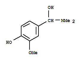 (9ci)-alpha-(二甲基氨基)-4-羥基-3-甲氧基-苯甲醇結(jié)構(gòu)式_740733-93-1結(jié)構(gòu)式