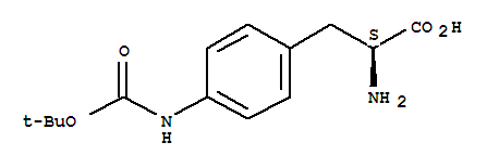 4-叔丁氧羰基氨基-L-苯丙氨酸結(jié)構(gòu)式_74578-48-6結(jié)構(gòu)式