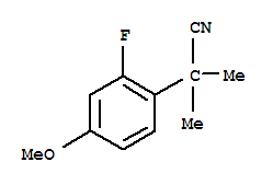 (9ci)-2-氟-4-甲氧基-alpha,alpha-二甲基-苯乙腈結(jié)構(gòu)式_749934-28-9結(jié)構(gòu)式