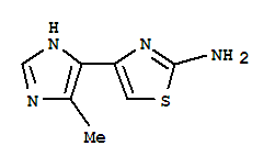 (4CI)-2-氨基-4-(4-甲基-5-咪唑)-噻唑結(jié)構(gòu)式_758718-69-3結(jié)構(gòu)式