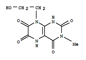 5,8-二氫-8-(2-羥基乙基)-3-甲基-2,4,6,7(1H,3h)-蝶啶四酮結(jié)構(gòu)式_76641-65-1結(jié)構(gòu)式