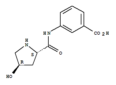 (9ci)-3-[[[(2s,4r)-4-羥基-2-吡咯烷]羰基]氨基]-苯甲酸結(jié)構(gòu)式_770703-11-2結(jié)構(gòu)式