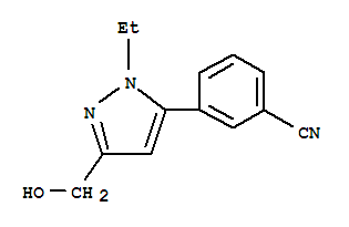 (9ci)-3-[1-乙基-3-(羥基甲基)-1H-吡唑-5-基]-苯甲腈結構式_777952-88-2結構式