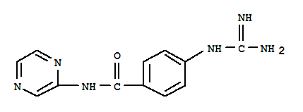 (9ci)-4-[(氨基亞氨基甲基)氨基]-n-吡嗪-苯甲酰胺結(jié)構(gòu)式_785013-66-3結(jié)構(gòu)式