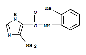 (9ci)-5-氨基-n-(2-甲基苯基)-1H-咪唑-4-羧酰胺結構式_785047-62-3結構式