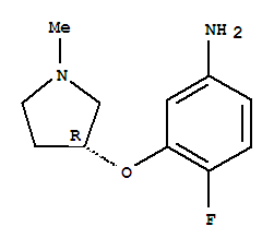 (9ci)-4-氟-3-[[(3r)-1-甲基-3-吡咯烷]氧基]-苯胺結(jié)構(gòu)式_790207-96-4結(jié)構(gòu)式