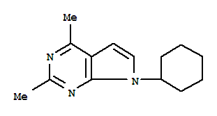(8ci)-7-環(huán)己基-2,4-二甲基-7H-吡咯并[2,3-d]嘧啶結構式_801996-84-9結構式