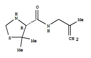 (4r)-(9ci)-5,5-二甲基-n-(2-甲基-2-丙烯基)-4-噻唑烷羧酰胺結(jié)構(gòu)式_819083-88-0結(jié)構(gòu)式