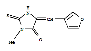 (9ci)-5-(3-呋喃亞甲基)-3-甲基-2-硫氧代-4-咪唑啉酮結(jié)構(gòu)式_827588-66-9結(jié)構(gòu)式