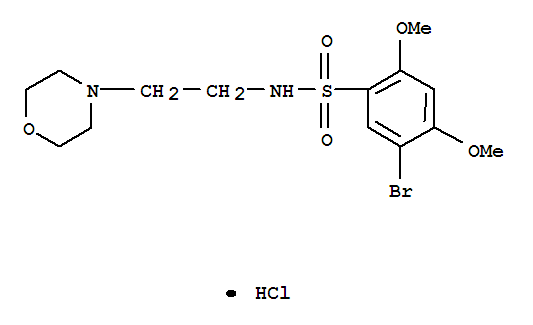 3-溴-4-甲氧基-n-(2-嗎啉-4-基-乙基)-苯磺酰胺鹽酸鹽結(jié)構(gòu)式_85477-20-9結(jié)構(gòu)式