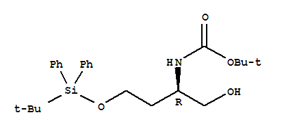 [(R)-3-(叔丁基-二苯基-錫氧基)-1-羥基甲基-丙基]-氨基甲酸叔丁酯結構式_869569-89-1結構式