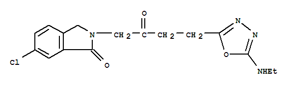 6-氯-2-[4-[5-(乙基氨基)-2-呋喃]-2-氧代丁基]-2,3-二氫-1H-異吲哚-1-酮結構式_877319-42-1結構式