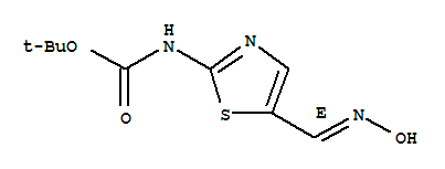 2-甲基-2-丙基{5-[(E)-(羥基亞胺)甲基]-1,3-噻唑-2-基}氨基甲酸酯結(jié)構(gòu)式_878376-12-6結(jié)構(gòu)式