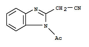 (9ci)-1-乙?；?1H-苯并咪唑-2-乙腈結(jié)構(gòu)式_88482-10-4結(jié)構(gòu)式