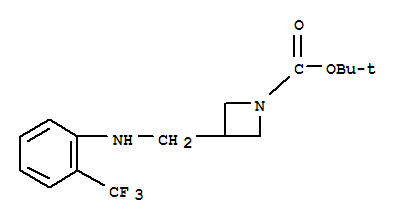 1-Boc-3-([(2-三氟甲基-苯基)-氨基]-甲基)-氮雜丁烷結構式_887590-20-7結構式