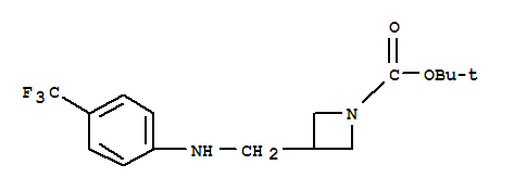 1-Boc-3-([(4-三氟甲基-苯基)-氨基]-甲基)-氮雜丁烷結(jié)構(gòu)式_887590-26-3結(jié)構(gòu)式
