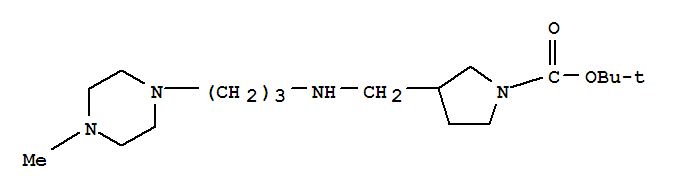 1-Boc-3-([(4-甲基-哌嗪-1-基丙基)-氨基]-甲基)-吡咯烷結(jié)構(gòu)式_887591-45-9結(jié)構(gòu)式