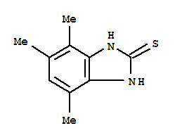(9ci)-1,3-二氫-4,5,7-三甲基-2H-苯并咪唑-2-硫酮結(jié)構(gòu)式_92893-91-9結(jié)構(gòu)式