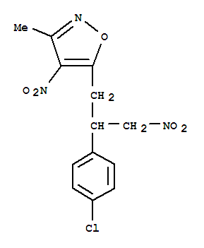 5-[2-(4-氯苯基)-3-硝基丙基]-3-甲基-4-硝基-異噁唑結(jié)構(gòu)式_929719-05-1結(jié)構(gòu)式