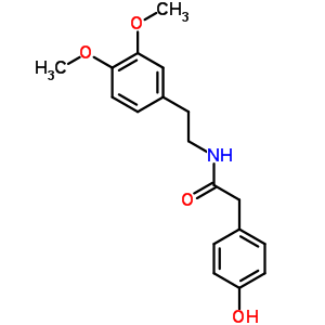 n-[2-(3,4-二甲氧基苯基)乙基]-4-羥基-苯乙酰胺結構式_10214-84-3結構式