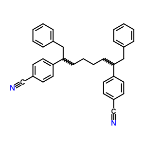 4,4-[1,6-雙(苯基甲基)-1,6-己烷二基]雙-苯甲腈結(jié)構(gòu)式_10270-32-3結(jié)構(gòu)式