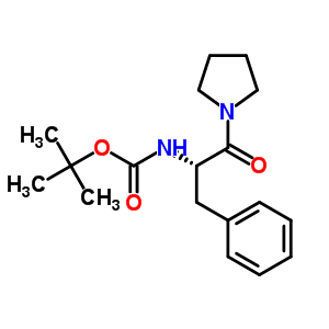 (S)-[2-氧代-1-苯基甲基-2-(1-吡咯烷)乙基]-氨基甲酸-1,1-二甲基乙酯結(jié)構(gòu)式_125139-05-1結(jié)構(gòu)式