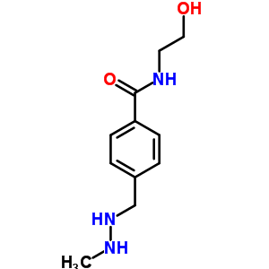N-(2-羥基乙基)-4-[(2-甲基肼基)甲基]苯甲酰胺鹽酸鹽結構式_13022-18-9結構式