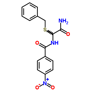 n-[2-氨基-2-氧代-1-[(苯基甲基)硫代]乙基]-4-硝基-苯甲酰胺結(jié)構(gòu)式_13452-20-5結(jié)構(gòu)式