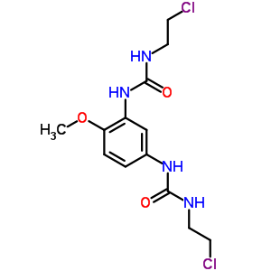 1-(2-氯乙基)-3-[5-(2-氯乙基氨基甲酰氨基)-2-甲氧基-苯基]脲結(jié)構(gòu)式_13908-67-3結(jié)構(gòu)式