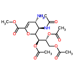 5-(乙酰氨基)-4-氨基-2,6-去氫-3,4,5-三脫氧-D-甘油-D-乳-壬-2-烯酸甲酯7,8,9-三乙酸酯結(jié)構(gòu)式_139110-70-6結(jié)構(gòu)式