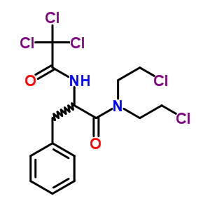 N,N-雙(2-氯乙基)-a-[(2,2,2-三氯乙?；?氨基]-苯丙酰胺結(jié)構(gòu)式_1462-77-7結(jié)構(gòu)式