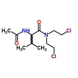 2-(乙酰基氨基)-N,N-雙(2-氯乙基)-3-甲基-丁酰胺結(jié)構(gòu)式_1462-79-9結(jié)構(gòu)式