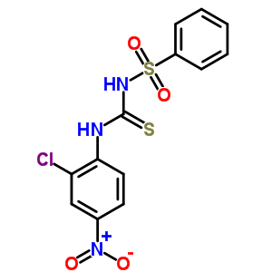 N-[[(2-氯-4-硝基苯基)氨基]硫氧代甲基]-苯磺酰胺結(jié)構(gòu)式_14633-58-0結(jié)構(gòu)式