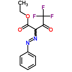4,4,4-三氟-3-氧代-2-(2-苯基二氮雜烯)-丁酸乙酯結(jié)構(gòu)式_1494-99-1結(jié)構(gòu)式