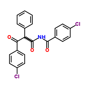 4-氯-N-(4-氯苯甲?；?-b-氧代-a-苯基-苯丙酰胺結(jié)構(gòu)式_15231-13-7結(jié)構(gòu)式