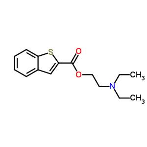 苯并[b]噻吩-2-羧酸, 2-(二乙基氨基)乙酯結(jié)構(gòu)式_15272-63-6結(jié)構(gòu)式