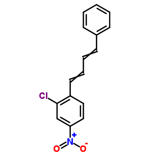 2-氯-4-硝基-1-(4-苯基-1,3-丁二烯-1-基)-苯結(jié)構(gòu)式_15866-69-0結(jié)構(gòu)式