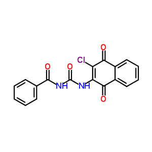 n-[[(3-氯-1,4-二氫-1,4-二氧代-2-萘)氨基]羰基]-苯甲酰胺結(jié)構(gòu)式_16223-53-3結(jié)構(gòu)式
