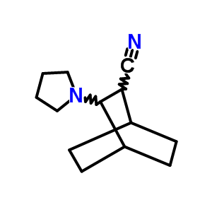 反式-(8CI)-3-(1-吡咯烷)-雙環(huán)[2.2.2]辛烷-2-甲腈結(jié)構(gòu)式_16317-18-3結(jié)構(gòu)式