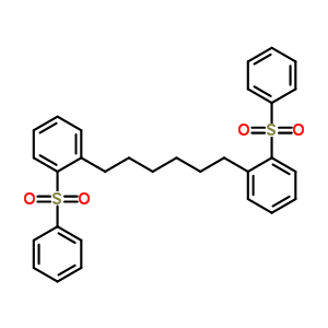 1-(苯磺?；?-2-[6-[2-(苯磺?；?苯基]己基]苯結(jié)構(gòu)式_16426-00-9結(jié)構(gòu)式