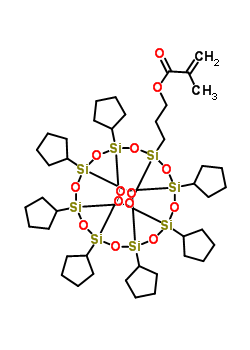 3-(3,5,7,9,11,13,15-七環(huán)戊基戊-環(huán)辛硅氧烷基)甲基丙烯酸丙酯結(jié)構(gòu)式_169391-91-7結(jié)構(gòu)式