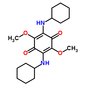 2,5-雙(環(huán)己基氨基)-3,6-二甲氧基-2,5-環(huán)己二烯-1,4-二酮結(jié)構(gòu)式_16950-75-7結(jié)構(gòu)式