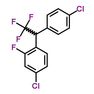 4-氯-1-[1-(4-氯苯基)-2,2,2-三氟乙基]-2-氟-苯結(jié)構(gòu)式_1735-31-5結(jié)構(gòu)式