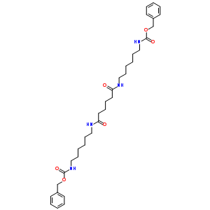 n-[6-[5-(6-苯基甲氧基羰基氨基己基氨基甲酰)戊?；被鵠己基]氨基甲酸芐酯結(jié)構(gòu)式_18885-95-5結(jié)構(gòu)式