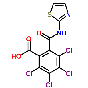 2,3,4,5-四氯-6-[(2-噻唑氨基)羰基]-苯甲酸結(jié)構(gòu)式_19691-99-7結(jié)構(gòu)式
