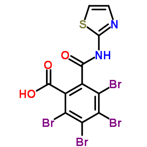 2,3,4,5-四溴-6-[(2-噻唑氨基)羰基]-苯甲酸結(jié)構(gòu)式_19692-03-6結(jié)構(gòu)式